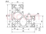 Profil aluminiowy konstrukcyjny W 80x80x40 lekki [8]