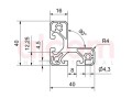 Profil aluminiowy konstrukcyjny W 40x40 E [8]