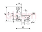 Profil aluminiowy konstrukcyjny W 40x40 E [8]