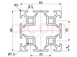 Profil aluminiowy konstrukcyjny B 60x60 [8]