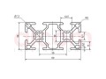Profil aluminiowy konstrukcyjny B 60x30 [8]