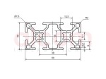 Profil aluminiowy konstrukcyjny B 60x30 [8]