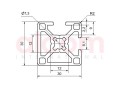 Profil aluminiowy konstrukcyjny B 30x30 2N90 [8]