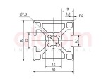 Profil aluminiowy konstrukcyjny B 30x30 2N180 [8]