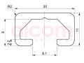 Profil aluminiowy konstrukcyjny 20x11 [8]