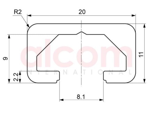 Profil aluminiowy konstrukcyjny 20x11 [8]