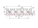 Profil aluminiowy konstrukcyjny 120x30 ciężki [6]