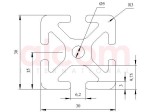 Profil aluminiowy konstrukcyjny 30x30 ciężki [6]