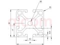 Profil aluminiowy konstrukcyjny 30x30 lekki 1N [6]