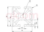 Profil aluminiowy konstrukcyjny 30x30 lekki 1N [6]