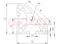 Profil aluminiowy konstrukcyjny 30x30-45° lekki [6]