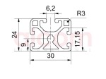 Profil aluminiowy konstrukcyjny 30x24 lekki [6]