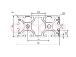 Profil aluminiowy konstrukcyjny 60x30 lekki 2N [6]