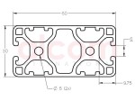 Profil aluminiowy konstrukcyjny 60x30 4N180° [6]