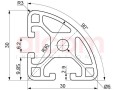 Profil aluminiowy konstrukcyjny R30-90° lekki [6]