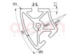Profil aluminiowy konstrukcyjny R30x60-45° lekki [6]