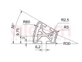 Profil aluminiowy konstrukcyjny R30x60 30° [6]