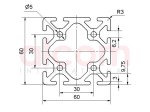 Profil aluminiowy konstrukcyjny 60x60 ciężki [6]