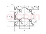 Profil aluminiowy konstrukcyjny 60x60 lekki 2N [6]