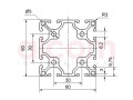 Profil aluminiowy konstrukcyjny 60x60 lekki [6]