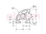 Profil aluminiowy konstrukcyjny R20-90 Typ B [6]