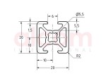 Profil aluminiowy konstrukcyjny 20x20 2N180 [6]
