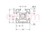 Profil aluminiowy konstrukcyjny 20x20 1N [6]