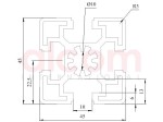 Profil aluminiowy konstrukcyjny 45x45 ciężki [10]