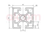 Profil aluminiowy konstrukcyjny 45x45 2N180 [10]