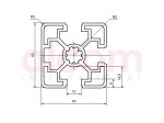 Profil aluminiowy konstrukcyjny 45x45 1N [10]