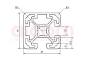 Profil aluminiowy konstrukcyjny 40x40 2N90 [10]