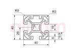 Profil aluminiowy konstrukcyjny 40x40 1N [10]