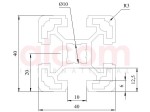Profil aluminiowy konstrukcyjny 40x40 [10]