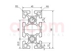 Profil aluminiowy konstrukcyjny 45x90 ciężki [10]