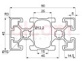Profil aluminiowy konstrukcyjny 45x90 lekki 1N [10]