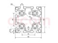 Profil aluminiowy konstrukcyjny 90x90 2N lekki [10]