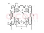 Profil aluminiowy konstrukcyjny 90x90 2N lekki [10]