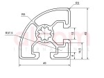 Profil aluminiowy konstrukcyjny R45-90° [10]