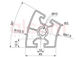 Profil aluminiowy konstrukcyjny R45-30 [10]