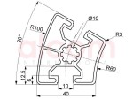 Profil aluminiowy konstrukcyjny R40-30 [10]