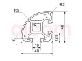 Profil aluminiowy konstrukcyjny R40-90° [10]