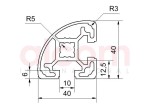 Profil aluminiowy konstrukcyjny R40-90° [10]