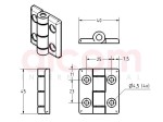 Zawias aluminiowy 20