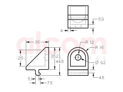 Kątownik zaciskowy 8