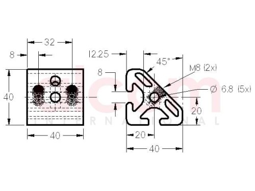 Element kątowy T1-40