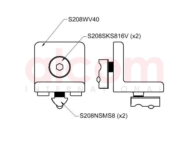 Zestaw kątownika V 8 40 ZN